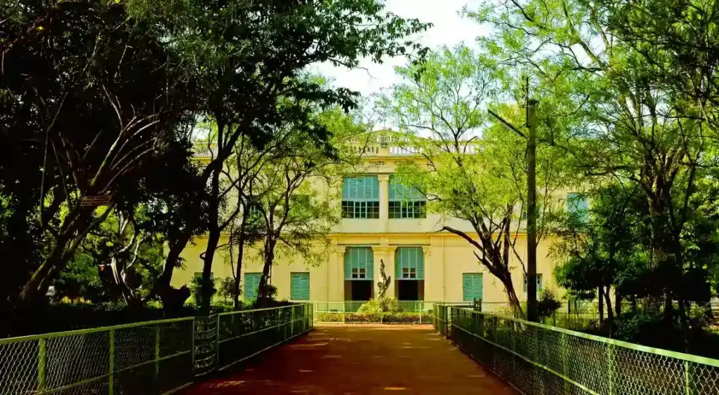 The body of the student was found in the hostel of Visva Bharati